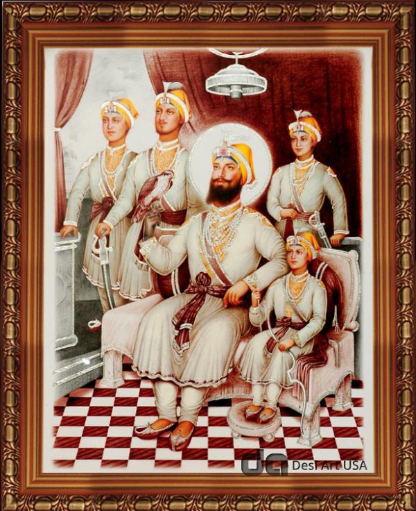 guru gobind singh with sahibzade