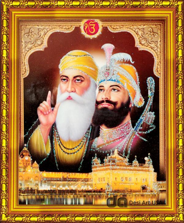 golden temple with gurus